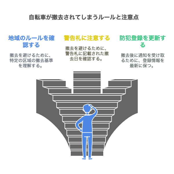 自転車が撤去されてしまうルールと注意点