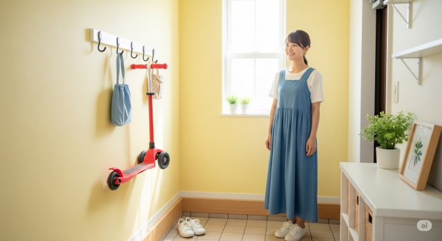 キックボードの収納は100均グッズで解決しよう