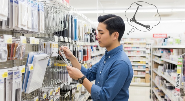 キックボードの収納は100均で売ってる?