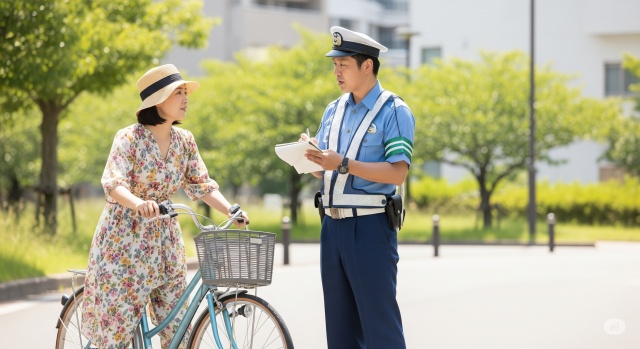 自転車の信号無視を注意されただけなら大丈夫？