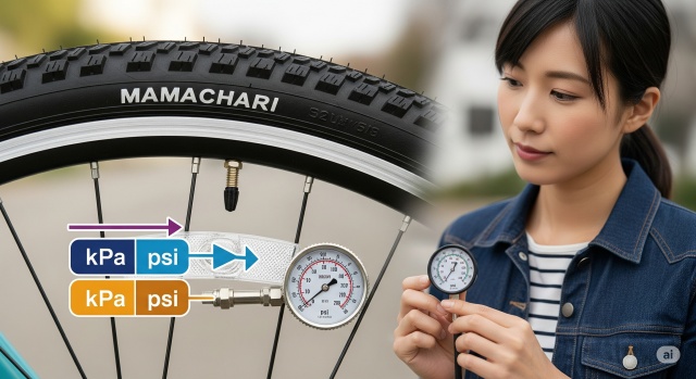 自転車空気圧のpsiとkpaの違い