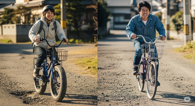 ママチャリのタイヤを太くするメリットデメリット