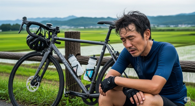 フラットバーロードの前傾姿勢は疲れやすい？