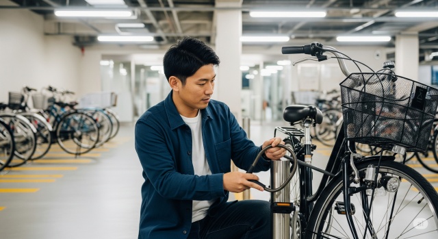 鍵かけてない自転車を盗まれた状況の再発防止策