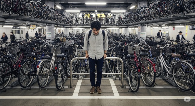 駅で鍵をかけてない自転車が盗まれた事例