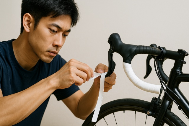 バーテープのフィニッシュテープ代用と巻き方のコツ