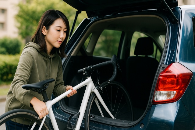 コンパクトカーにロードバイクを車載するコツ