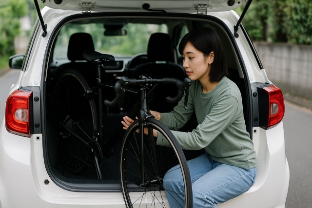 ミニバンにロードバイクを車載する際の注意点