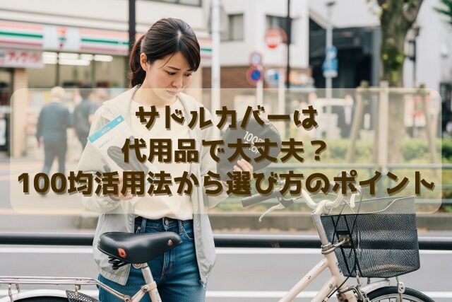 サドルカバーは代用品で大丈夫？100均活用法から選び方のポイント