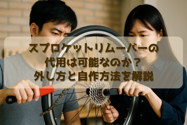 スプロケットリムーバーの代用は可能なのか？外し方と自作方法を解説