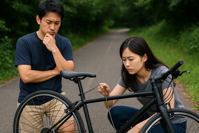 クロスバイクのチェーンが外れた…原因と直し方を解説