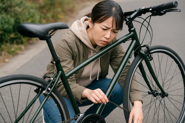 クロスバイクのチェーンが外れる原因って?