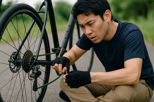 クロスバイクの外れたチェーンは自分で直せる?