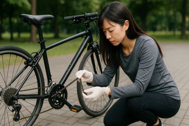 クロスバイクのチェーンが挟まった時の注意点