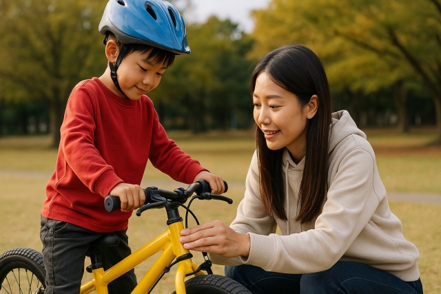 子供のサドル高を合わせる際の注意点