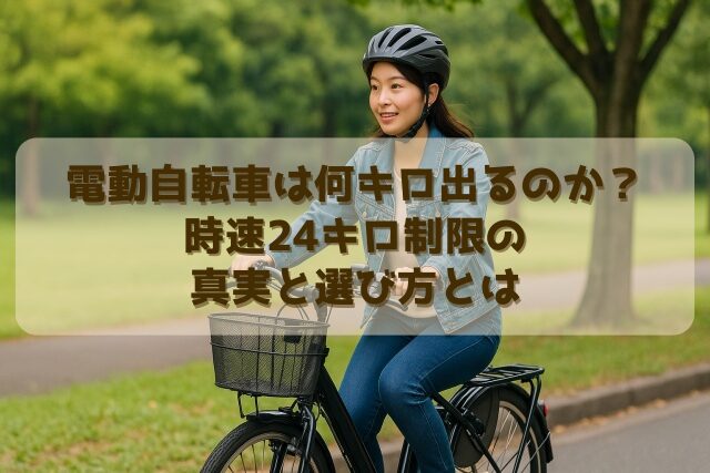 電動自転車は何キロ出るのか？時速24キロ制限の真実と選び方とは