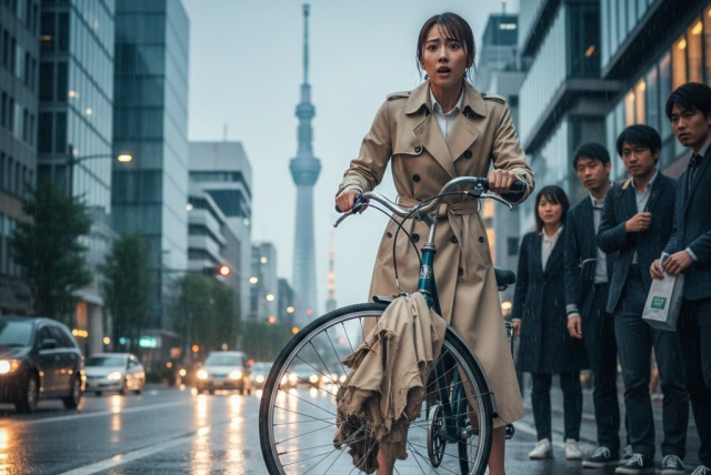 ロングコートの自転車巻き込み防止の必要性と裏ワザ