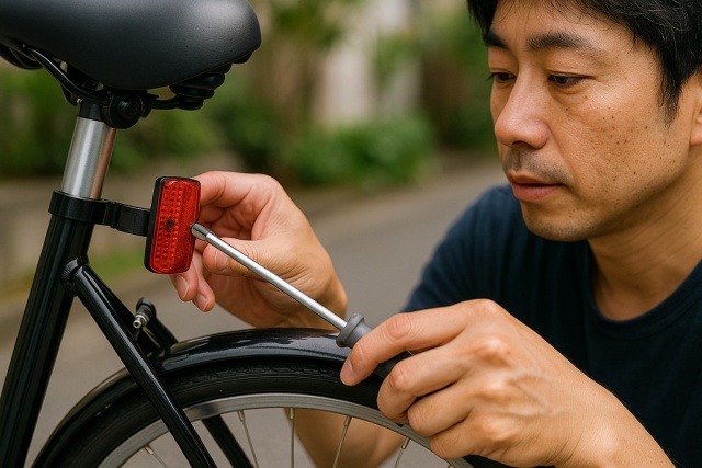 シートポストの反射板の外し方