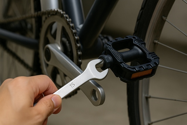 ペダル反射板の取り外しと交換方法