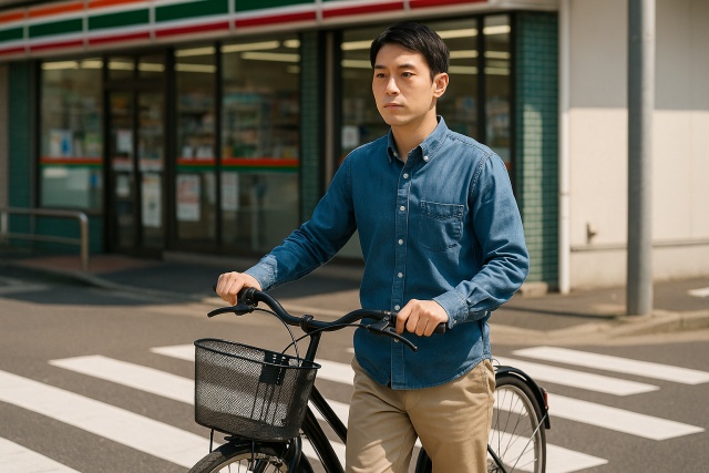 安全な方法は車道左側端で停止し降りること