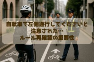 自転車で左側通行してくださいと注意された…ルール再確認の重要性