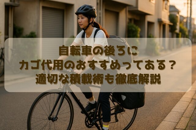 自転車の後ろにカゴ代用のおすすめってある？適切な積載術も徹底解説