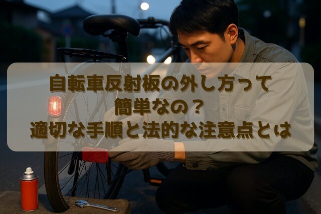 自転車反射板の外し方って簡単なの？適切な手順と法的な注意点とは