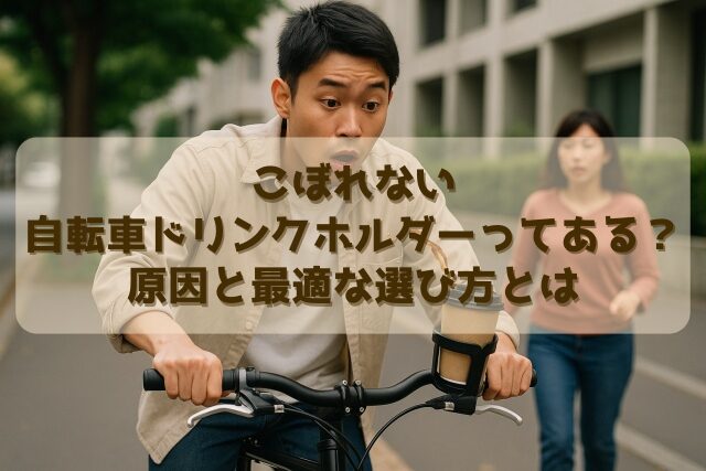 こぼれない自転車ドリンクホルダーってある?原因と最適な選び方とは