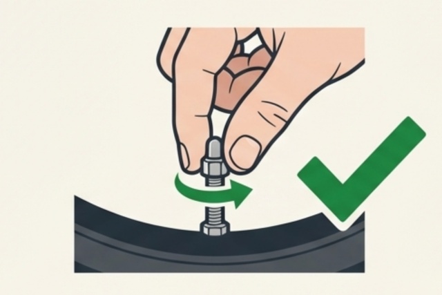 トップナットの緩みによる空気漏れ