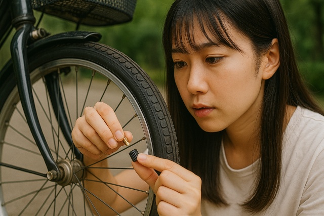 セリアの自転車キャップはかわいいと評判