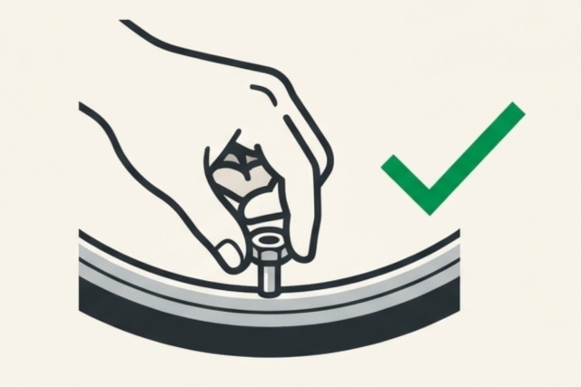 リムナットは手で軽く締めるのが正解