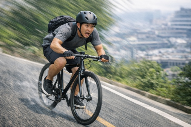 下り坂で足が止まらない恐怖と制御の難しさ