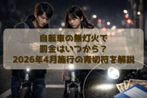 自転車の無灯火で罰金はいつから?2026年4月施行の青切符を解説
