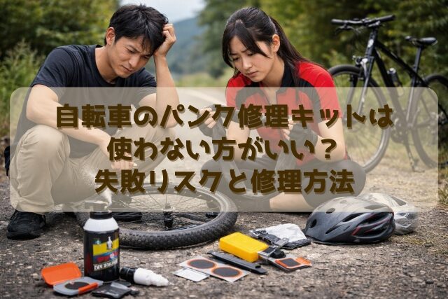 自転車のパンク修理キットは使わない方がいい？失敗リスクと修理方法