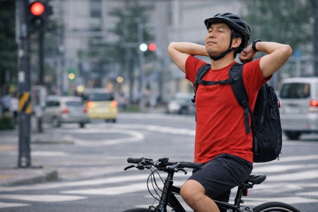 停車中の短い時間で体をリフレッシュさせるストレッチ