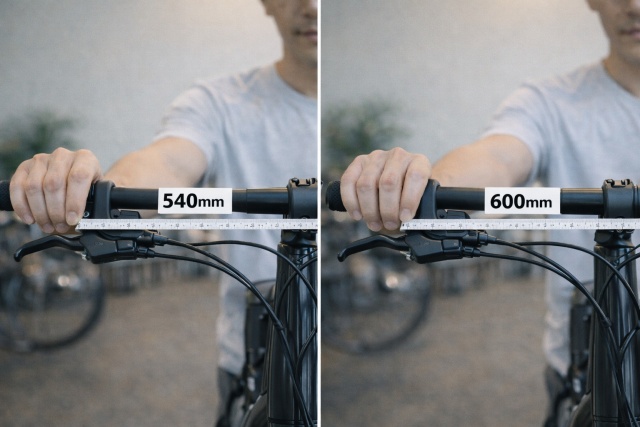 狭いハンドル幅がもたらす操作性や空気抵抗の変化