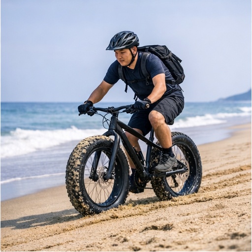 砂浜でのスタックを防ぐためのフローテーション