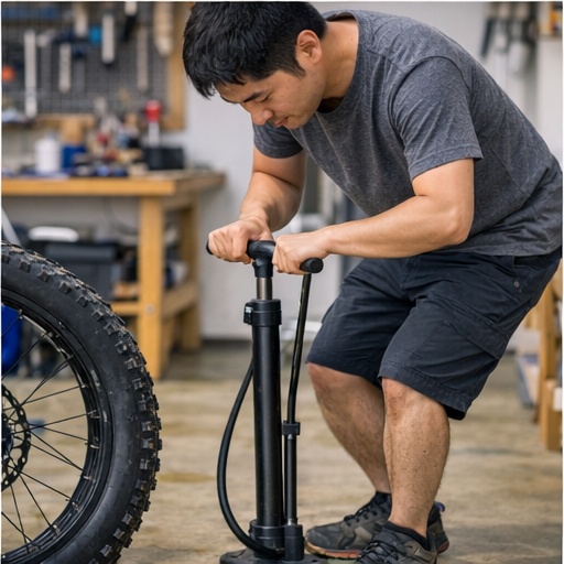 大容量のポンプを選んで効率的に空気を充填する