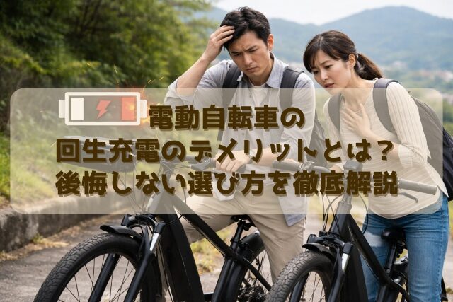 電動自転車の回生充電のデメリットとは？後悔しない選び方を徹底解説