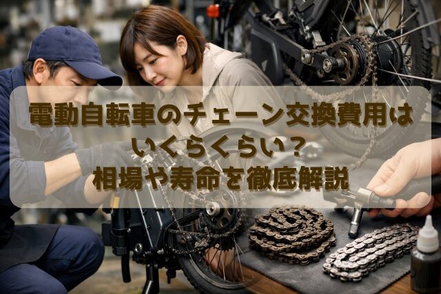 電動自転車のチェーン交換費用はいくらくらい？相場や寿命を徹底解説