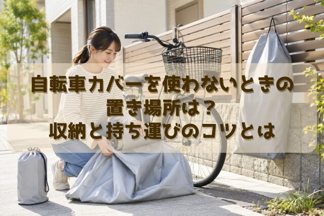自転車カバーを使わないときの置き場所は？収納と持ち運びのコツとは