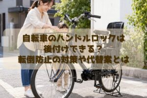 自転車のハンドルロックは後付けできる？転倒防止の対策や代替案とは