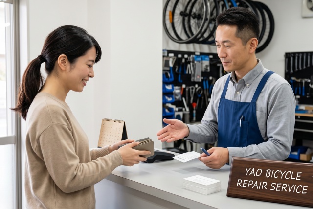 八尾市など地域密着型の自転車出張修理の料金