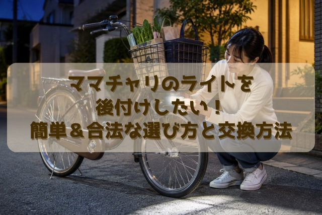 ママチャリのライトを後付けしたい！簡単＆合法な選び方と交換方法