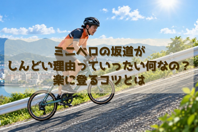ミニベロの坂道がしんどい理由っていったい何なの？楽に登るコツとは